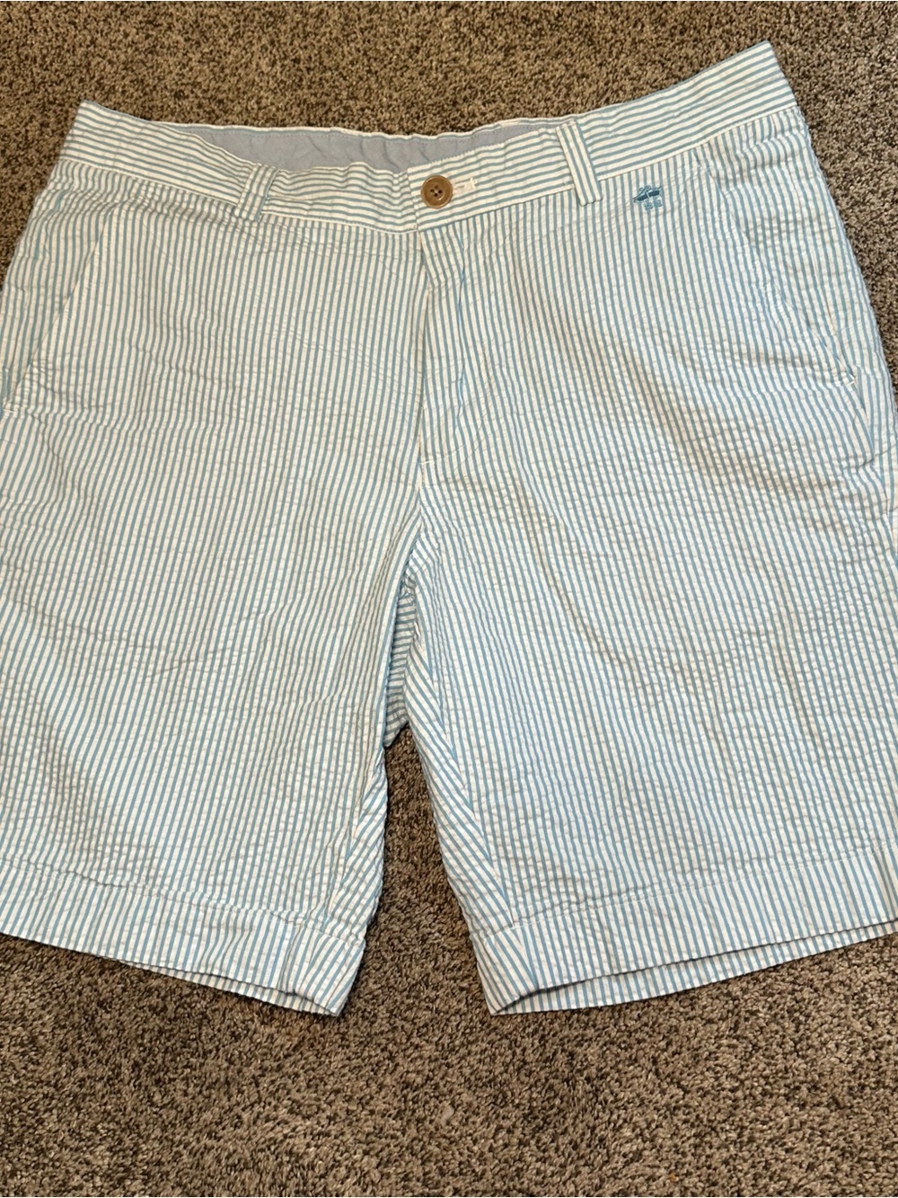 Brooks Brothers Light Blue & White Seersucker Shorts